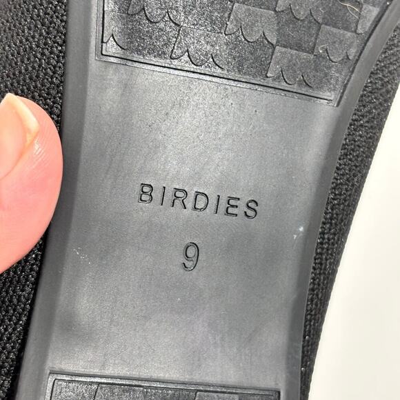 Birdies Black Bird Knit Pointed Toe Flat Loafer Size 9 - Picture 7 of 8